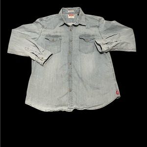 Men’s Wrangler Denim Pearl Snap
